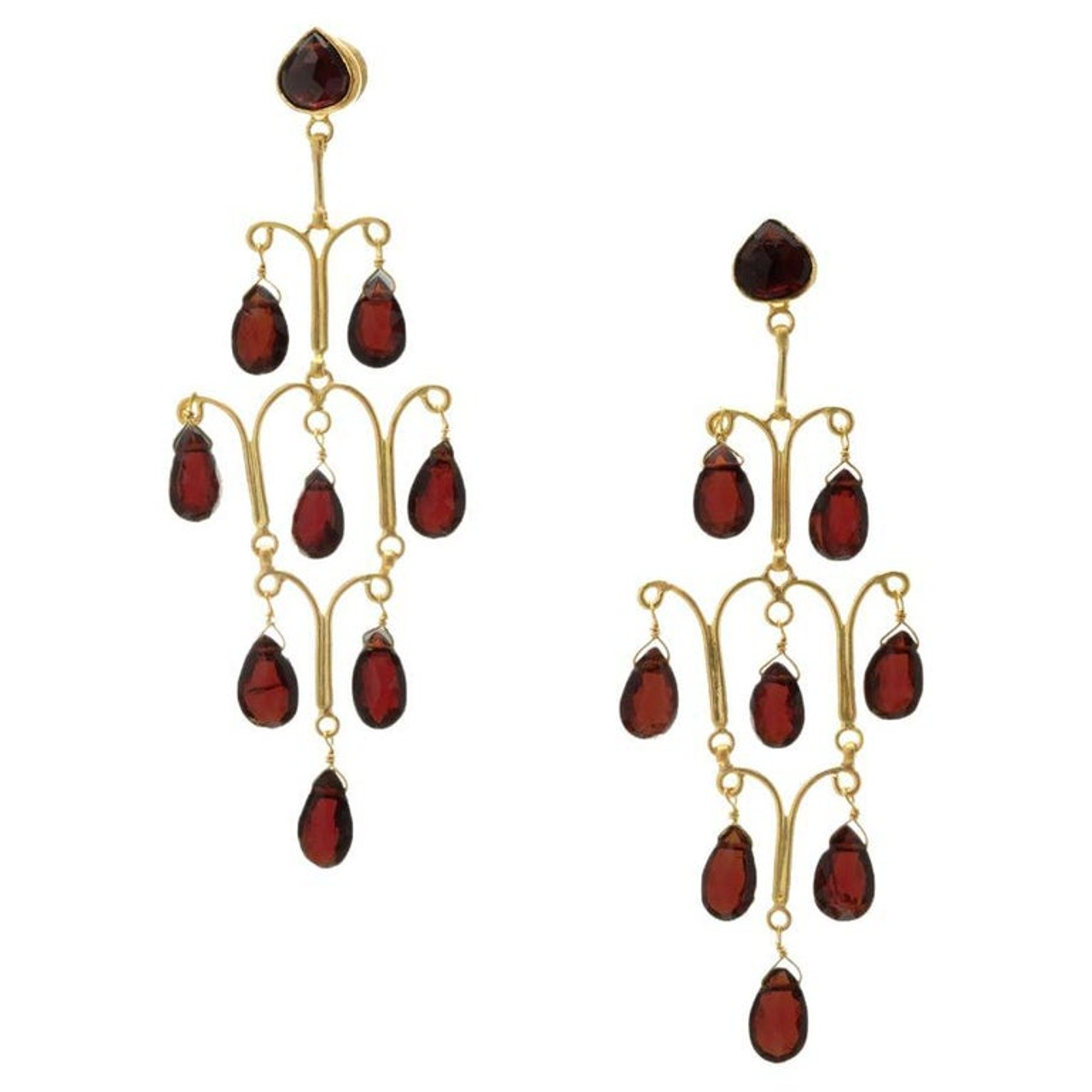 Chopard Chandelier earrings set with pear-shaped rubies and diamonds - JFW  MAGAZINE